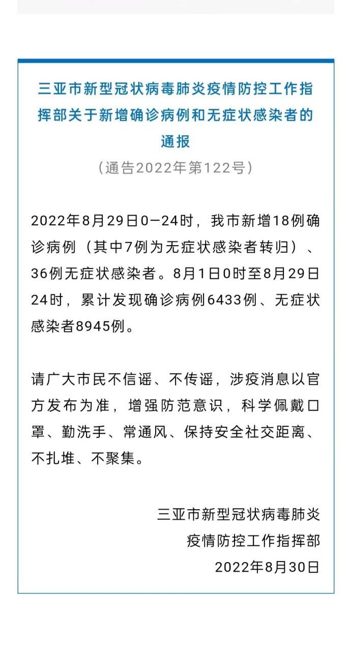 【2022年8月6日海南新增确诊病例情况】