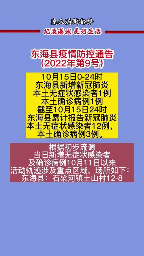 东海新增1例无症状感染者  东海市疫情防控最新通报